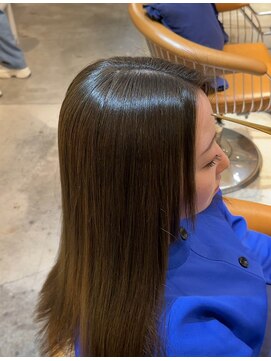 ロンド シャルム 吉祥寺(Lond charme) ブリーチなしチェリーブラウン髪質改善縮毛矯正酸性ストレート