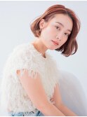 ミニウルフ軽やかボブ × 透け感カラー