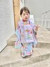 【早期予約特典】３歳　７５３着付＋アツプ(ヘアスタイリング) ￥4500