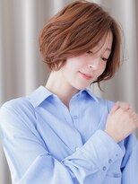 カバーヘア ブリス 北浦和(COVER HAIR bliss)&nbsp;ハイトーンカラーかきあげゆるふわマッシュウルフボブ20代30代X