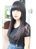 小顔に見えるストレートロング☆