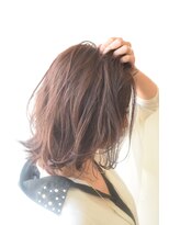 ヘアー ワンアビル(Hair One Abile)&nbsp;ナチュラルひし形大人可愛い切りっぱなしボブ☆