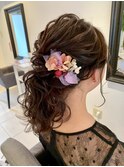 花嫁ポニーテール　結婚式　パーティー　二次会ブライダル