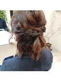 結婚式ヘアアレンジ ハーフアップスタイル♪