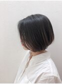 お手入れ楽なボブ　ショートボブ　髪質改善　暗髪