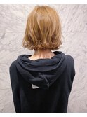 ハニーイエロー_クールショート　ピンクグレージュ　ボブルフ