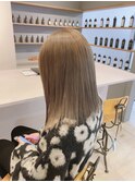 ミルクティーベージュ×切りっぱなしボブ【竹中慎治】梅田