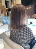 ラベンダーベージュ/切りっぱなし/ケアブリーチ