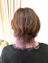 美容室 びゃんびゃん 社店&nbsp;ウルフスタイル/フレーミングカラー/透明感