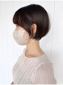 ナチュラルショート_チェリーブラウンフェミニンロング_ba407361