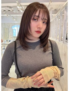 レイラバイアフロート 吉祥寺(Lila by afloat) レイヤー/フルバング/モカブラウン