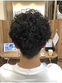 ツイストスパイラルパーマ/ネイビーグレー/20代30代40代50代