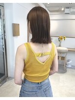 ヒビト 恵比寿 渋谷(HIBITO.)&nbsp;髪質改善カラー グレージュ大人ボブ　切りっぱなしボブ　恵比寿