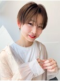 30代40代50代小顔ハンサムショート/チョコレートアッシュ