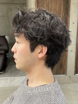 フイ 自由が丘(men's salon Hui) メンズ/アップバング/ツーブロックマッシュ/束感ショート波巻き