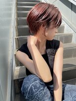 ヌード(NUDE) NUDE ブリーチ無しピンク ハンサムショート 大人ショート