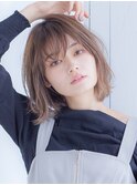 シースルー/大人ショートボブ/くびれショート/バニラベージュ