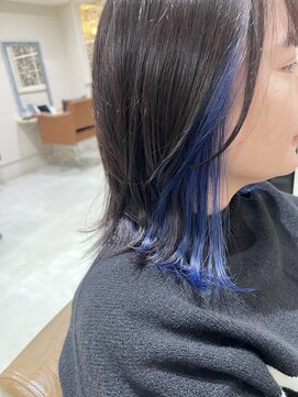 フレーム へアアンドトリートメント 天王寺北口店(FRAME) インナーカラー ブルー