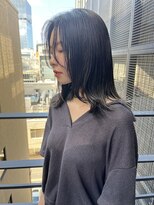 ヘアースペース エートゥーゼット(HairSpace AtoZ)&nbsp;グレージュカラー/顔まわりカット/切りっぱなしボブ