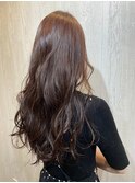 艶ロング＊レッドブラウンカラー