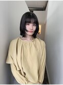 ボブ×顔まわりレイヤー