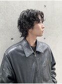 メンズミディアム グランジパーマ 大人ニュアンスパーマ