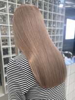 サンクマーケット 渋谷(cinq MARKET)&nbsp;渋谷ケアブリーチダブルカラーミルクティーベージュカラー韓国◆