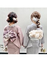 バサラ 横浜駅前店(VASARA) 横浜/着物ヘア/ツインお団子/編み下ろし