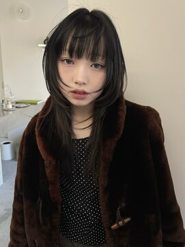 ステン(sten) レイヤーカット/ブラウン/ダークトーン