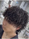 ツイストスパイラルパーマツイスパメンズミディアムウルフ