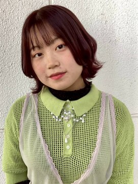 グラスヘア 石垣店(Grass Hair) ピンクブラウンカラー(ブリーチなし)