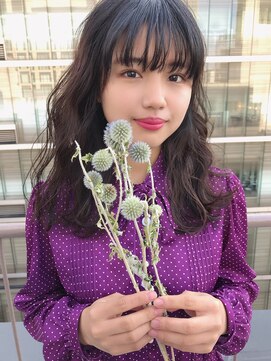 ジーナ セントラル銀座(Zina) ◎波ウェーブのラベンダーブラウン