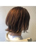 [ＡＫＩＫＯ]オレンジブラウン×ショートレイヤー☆0112327997