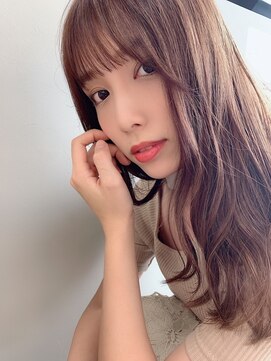 エマエコル(Emma ecole) Emma ecole フェザーバング×愛されピンクブラウン by.木村