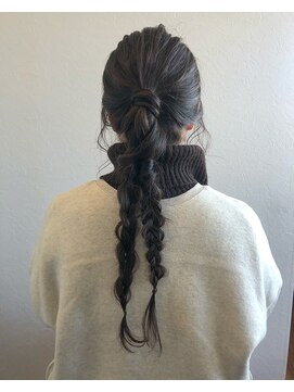 マメ(mame) アレンジ/ポニーテール/三つ編み2本