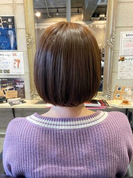 エイチヘア(h hair) 【hhair四条大宮】透明感カラー×切りっぱなしボブ