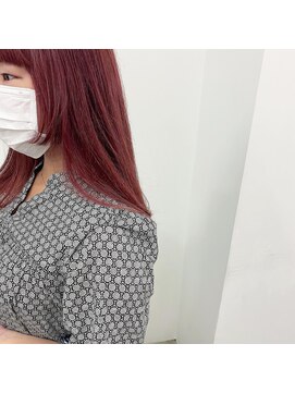 キー(kii) カシスピンク　ブリーチカラー　福岡　天神　今泉　薬院