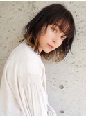 【La fith】ショートボブ×毛先カラー|ロブヘア