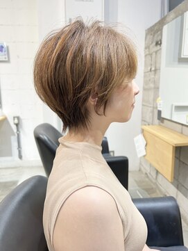 モールヘア 西中島店(MOOL hair) 大人ショート/イルミナカラー/グレーベージュ/30代/40代/50代