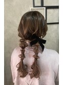 編みおろし 編みおろしツイン ツインアレンジ  イベントヘア