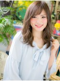 大人ガーリー斜めバンふんわり抜け感ヘアh2浦和20代30代40代