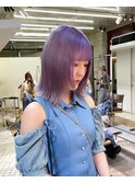 パープルカラーハイトーンダブルカラーバイオレットケアブリーチ