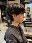 メンズ/韓国カルマパーマ/マッシュショート