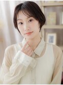 ナチュラルヘルシースタイル前髪なしショートa川口20代30代40代