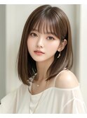 韓国ヘアくびれ大人可愛いカール小顔