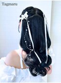 ツインのウェーブ巻き☆