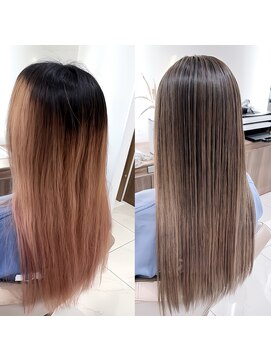 アッシュ 大宮店(Ash) バレイヤージュBeforeAfter6