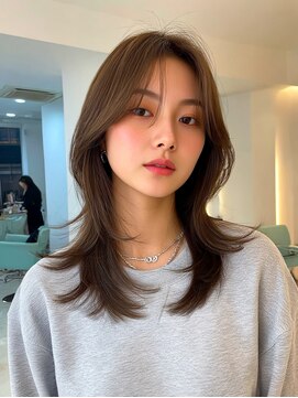 韓国/髪質改善/レイヤーカット/小顔/透明感/ミディアム