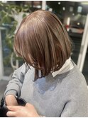 ショコラピンクグレージュ/ブリーチ無しダブルカラー