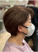 ミセス 首元すっきり丸みショートボブスタイル 美シルエット